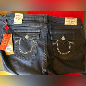 NWT Rhinestone True Religion bootcut jeans 34 waist 34 length